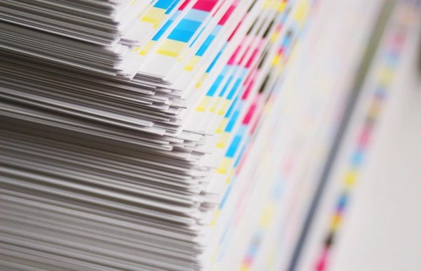 CMYK printing sheet colour bars